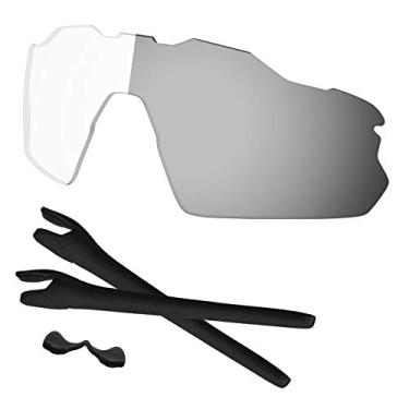 Imagem de Predrox Lentes HD para Cinza Photochromic Radar EV Pitch e kits de borracha de substituição para óculos de sol Oakley OO9211