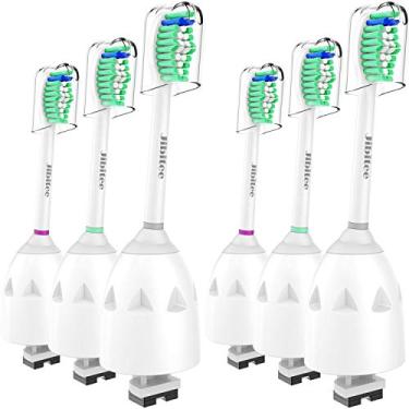 Imagem de Jibitee Cabeças de escova de substituição compatíveis com Philips Sonicare E-Series HX7022/66, ajuste de alças de escova de dentes elétrica, pacote com 6