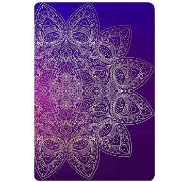 Imagem de Berkin Arts Capa para Samsung Galaxy compatível com Tab A8 de 10,5 polegadas modelo SM-X200/X205/X207 com três dobras holográficas ornamentadas padrão índigo oculto intrincado galáctico