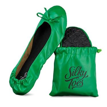 Imagem de Silky Toes Sapatilhas dobráveis para mulheres, sapatilhas, bailarina, verde Kelly, Verde, XX-Large