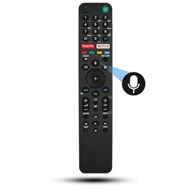 Imagem de Voice Search RMF-TX500E Controle remoto de substituição para Sony 4LL/A, HD TV KD-55A8 KD-65A8 KD-55XG8505 KD-65XG8505 KD-75XG8505 KD-85XG8596 KD-43XH8005 KD-49XH8005 8005 KD-55XH8005 KD-65XH8077