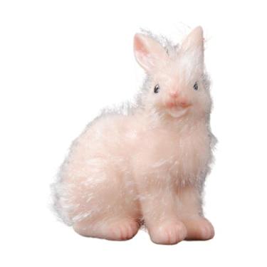 Imagem de shamjina Figuras de brinquedos coelhos de pelúcia fofos engraçado realista mini silicone simulação estatueta de para presente de feriado