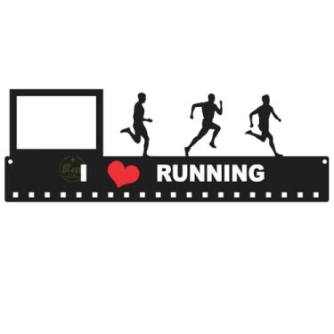 Imagem de Porta Medalhas CORRIDA MASCULINO I Love Running com Foto