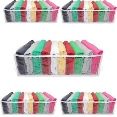 Imagem de Kit Com 5 Colmeias Organizadoras Para Roupas Camisetas - Universo das 