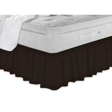 Imagem de Saia Cama Box Ajustável Com Babado E Elástico Casal Padrão Casal Queen