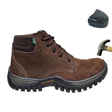 Imagem de Bota Masculina Adventure Couro Coturno Casual De Segurança - Art Minas