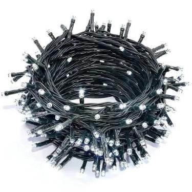 Imagem de Luz de Natal Cordão 500 Lâmpadas LED Branco Fio Verde EXTERNO Bivolt 5