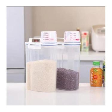 Imagem de Pote Dispenser Hermetico Guardar Alimentos Grãos C/Medidor até 2.1Kg -