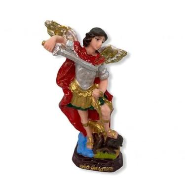 Imagem de Meta Atacado, Imagem Católica Artesanal em Resina Média-Escolha seu Santo Cor:Miguel Arcanjo Verm 14 cm