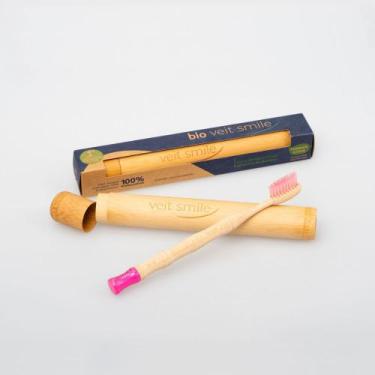 Imagem de Escova Bio Veitsmile Tube Rosa - Case de Bambu