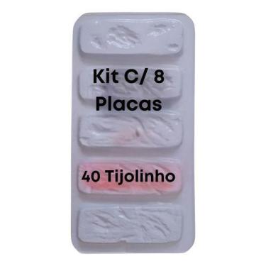 Imagem de Kit com 8 Unid Molde de Gesso  Tijolinho P/ Decoração e Artesanato - T