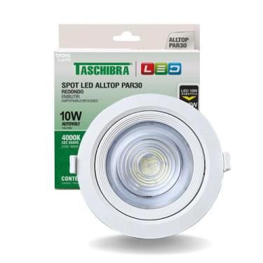 Imagem de Spot de Led Embutir Alltop Par30 Redondo 10W Bivolt Taschibra, 4000K -