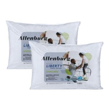Imagem de Kit 2 Travesseiros de Costas e Lado Liberty Altenburg Percal 180 fios 