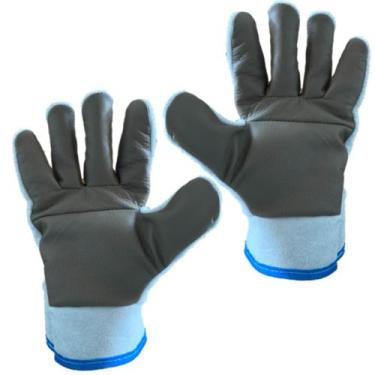 Imagem de 5 Pares Luva Couro Vaqueta Mista Raspa Cano Curto Punho 7 - Marfe Luva