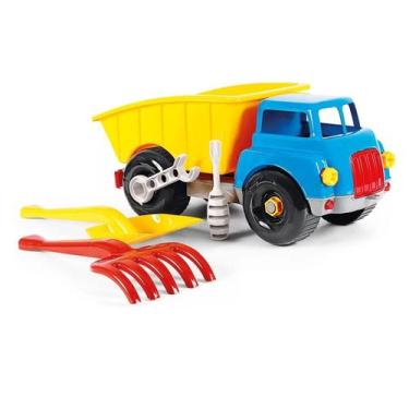 Imagem de Carrinho de Brinquedo Caçambão Didático Poliplac, Colorido