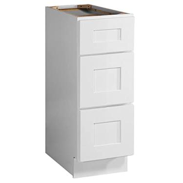 Imagem de Brookings Shaker Gaveta Desmontada Armário de Cozinha 3DB12, 30 L x 61 P x 87 A, Branco Pintado, Madeira Maciça, Design House, 561449