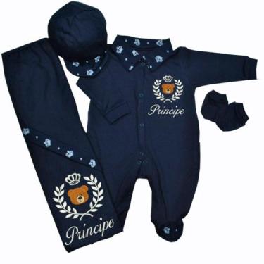 Imagem de Saída de Maternidade Malha Lucas 4 Peças - PANDORA BABY ENXOVAIS