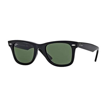 Imagem de Ray-Ban RB2140 Original Wayfarer óculos de sol + conjunto de acessórios Vision Group, Preto/Verde Cristal (901), 50mm