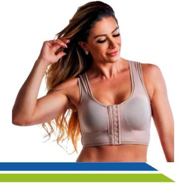 Imagem de Sutiã Pós-Cirúrgico com Alça Regata sem Costura e Busto Pré-Moldado - 
