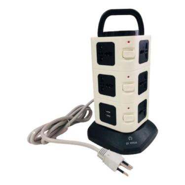 Imagem de Torre De 11 Tomadas Universal Com Usb Carregamento Cel Bivolt - Oi vid