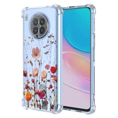 Imagem de RRXSYXL Capa para Huawei Nova 8i, Honor 50 Lite com série de flores bonitas coloridas capa macia antiqueda para Huawei Nova 8i, Honor 50 Lite, flor bonita