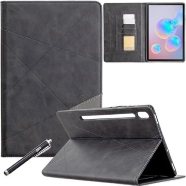 Imagem de GSFY Capa para Galaxy Tab S6 10,5, suporte de vários ângulos, suporte para carregamento sem fio S Pen compatível com Samsung Galaxy Tab S6 10,5 polegadas modelo SM-T860/T865/T867 versão 2019, LX-Black