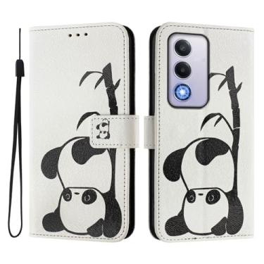 Imagem de Capa carteira para Oppo A80 5G, 3 compartimentos para cartão, 1 compartimento para dinheiro, capa flip de couro PU com padrão fofo, capa com fivela magnética à prova de choque, compatível com sem fio