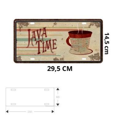 Imagem de Placa  Cantinho Do Café Java Time Decoração Vintage MDF - Cia Laser, P
