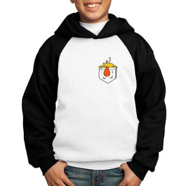 Imagem de Moletom Infantil Pocket Bug - Foca na Moda, Branco, Preto, 6