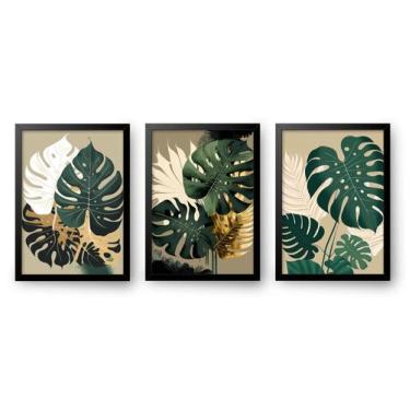 Imagem de Quadro Decorativo Trio Costela de Adão Clássica 60 x 40 - Vintage Deco