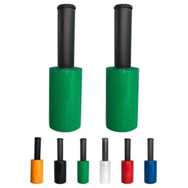 Imagem de Kit 2 Bobina Filme Stretch Manopla 10cmX100m Colorido - Escritex, Verd