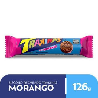 Imagem de Bisc trakinas morango 126g, Morango