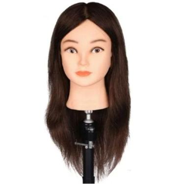 Imagem de Cabeça De Treino 100% Natural com Suporte Cabelo P Iniciante - A.R Var