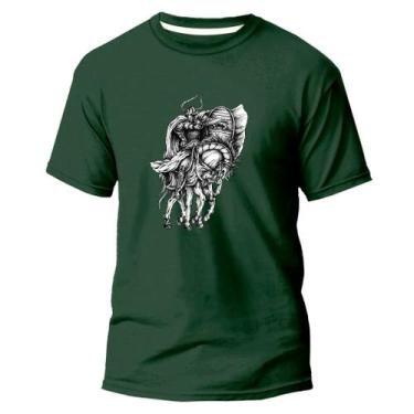 Imagem de Camiseta Algodão Premium Lisa Estampa Digital Cavalo Heroi   - NoBrand