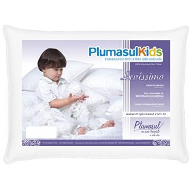 Imagem de Travesseiro Levíssimo Baby 30X40 Cm Fibra Siliconizada Em Flocos Maior Maciez Com Revestomento 100% Algodão 180 Fios Branco - Plumasul