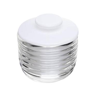 Imagem de Manteigueira Francesa de Vidro Colmeia com Tampa - 9,5cm x 9,5cm x 8cm