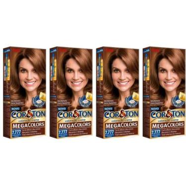 Imagem de Kit com 5 Tintura Cor&Ton Louro Marron Intenso Mini Kit 7.777