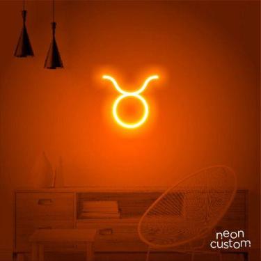 Imagem de luminaria letreiro Neon Led Signo Touro 100x95 luminoso decoração p/ s