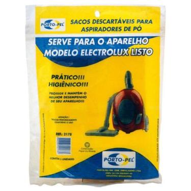 Imagem de Saco Para Aspirador De Pó Electrolux Listo C/3 Pçs Descartável - Movei