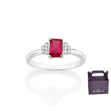 Imagem de Anel Solitário Prata 925 com Zircônias Rommanel 810315, 16, Prata