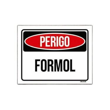 Imagem de Kit 5 Placas Sinalização Perigo Formol