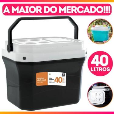 Imagem de Caixa Térmica Cooler 40L Praia Piscina Camping C/ Alça Com Porta Copo