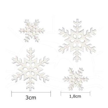 Imagem de Botão Floco de Neve Branco - 4 unidades - We Care About