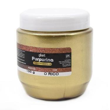 Imagem de Purpurina em Pó Gliart - 100g, OURO RICO