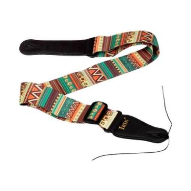 Imagem de Correia de Guitarra Ajustável em Algodão Puro - Multicolorida para Bai