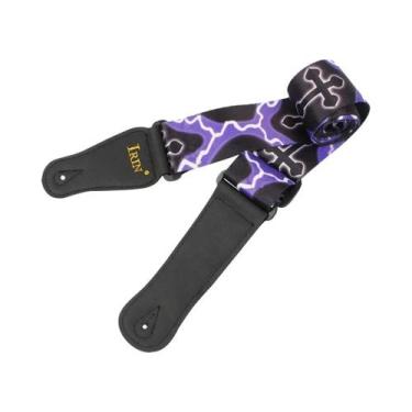 Imagem de Correia de Guitarra Ajustável em Algodão Puro - Multicolorida para Bai