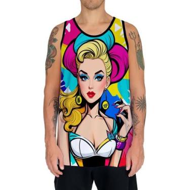 Imagem de Camiseta Regata Tshirt Estampa Mu.lher Loira Pop Art Moda 8 - Enjoy Sh
