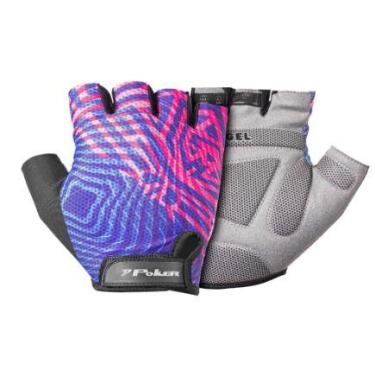 Imagem de Luva Bike Poker Antishock Gel Swift - Preto/Rosa/Roxo - P (BR)