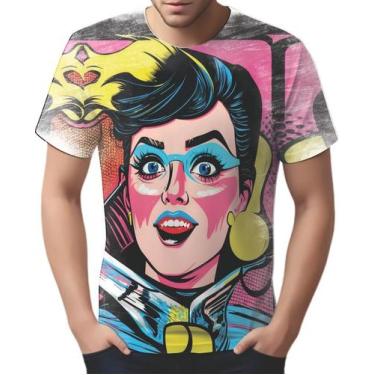 Imagem de Camiseta Camisa Tshirt Pin Up Mu.lher Morena Pop Art Moda 9 - Enjoy Sh