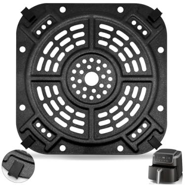 Imagem de GCQ Acessórios de fritadeira a ar para Ninja AF141 Air Fryer Pro 4 em 1 de 5 QT, 21 x 21 cm, frigideira a ar, frigideira, placa de grelha, peças de reposição, suporte de bandeja com amortecedores de